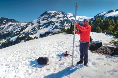 Snowpack research using drones at VIU